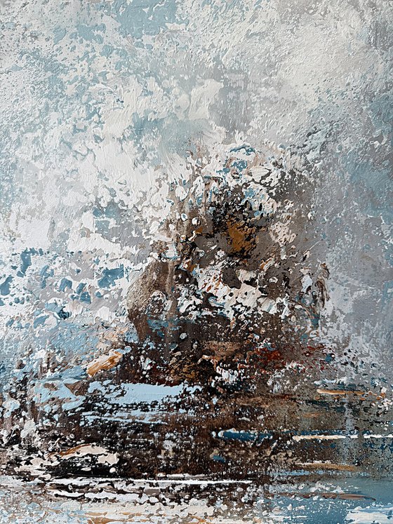 Tides of Illumination-blue indigo seascape