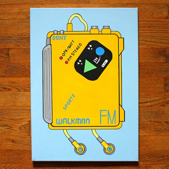 Retro Yellow Sports Walkman