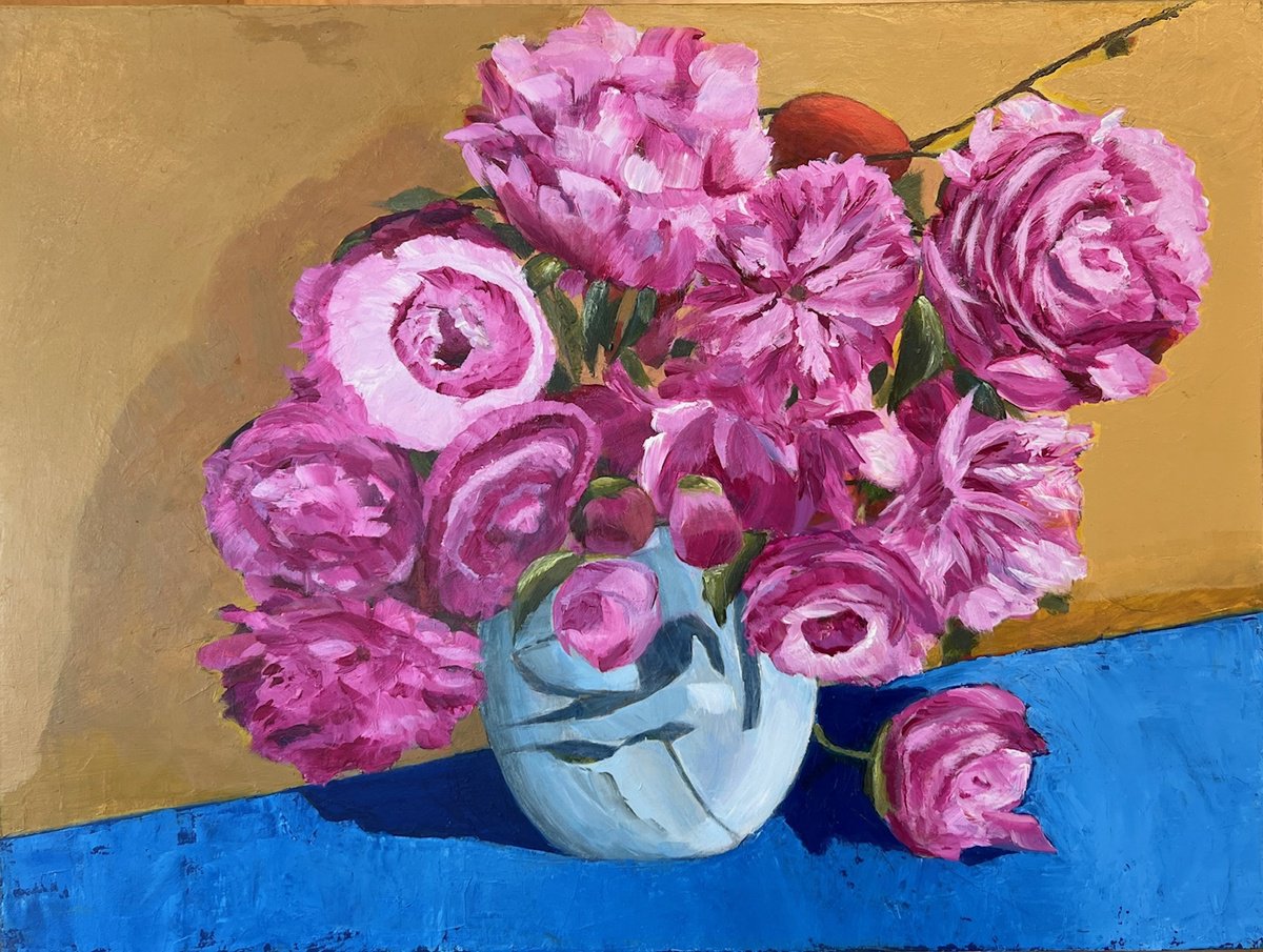  Peony Explosion By Maryanne Mckernie, 24 X 18, Artwork For Sale On Artfinder