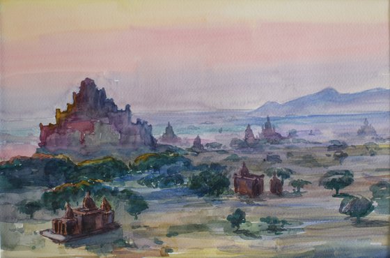HD28020060  Burma. Bagan. Town of thousands pagodas