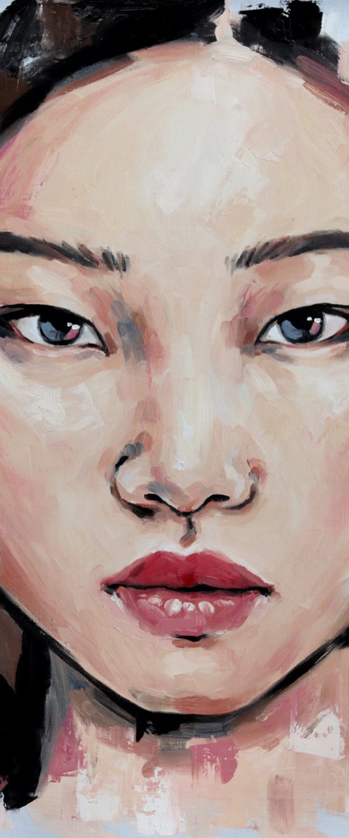 Asian woman portrait by Marina Ogai