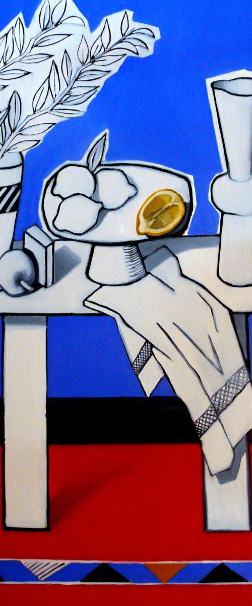 Still-LIfe In Yellow And Blue by Paul Rossi