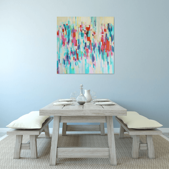 Don't worry, be happy (large colourful abstract painting with a lovely happy feeling)