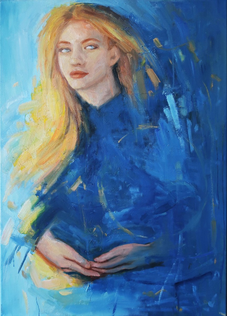 Oil painting Mistery Woman by Anna Shchapova