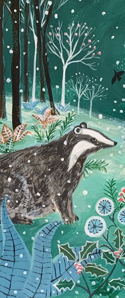 Forest Badger by Mary Stubberfield