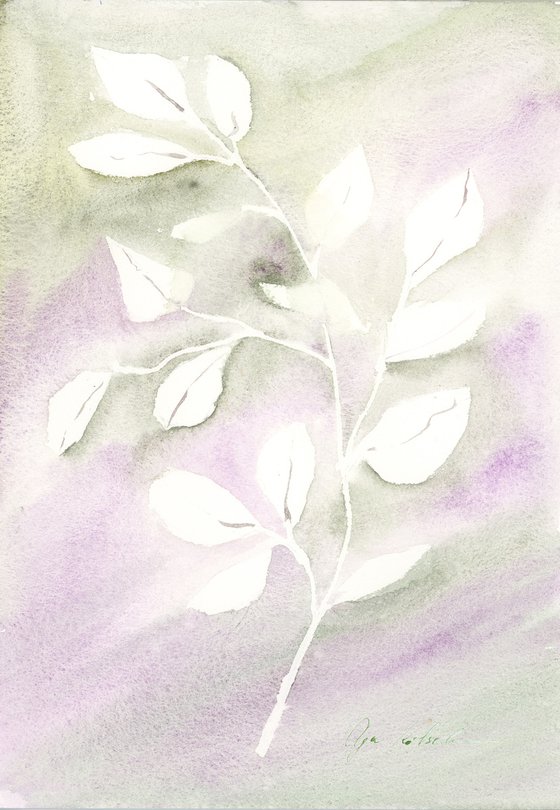 Light Purple eucalyptus branch
