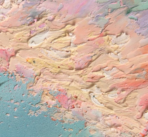 Rainbow clouds sunset 30x30cm