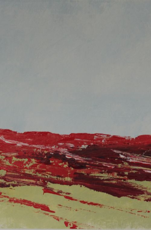 Landscape with red by John Halliday