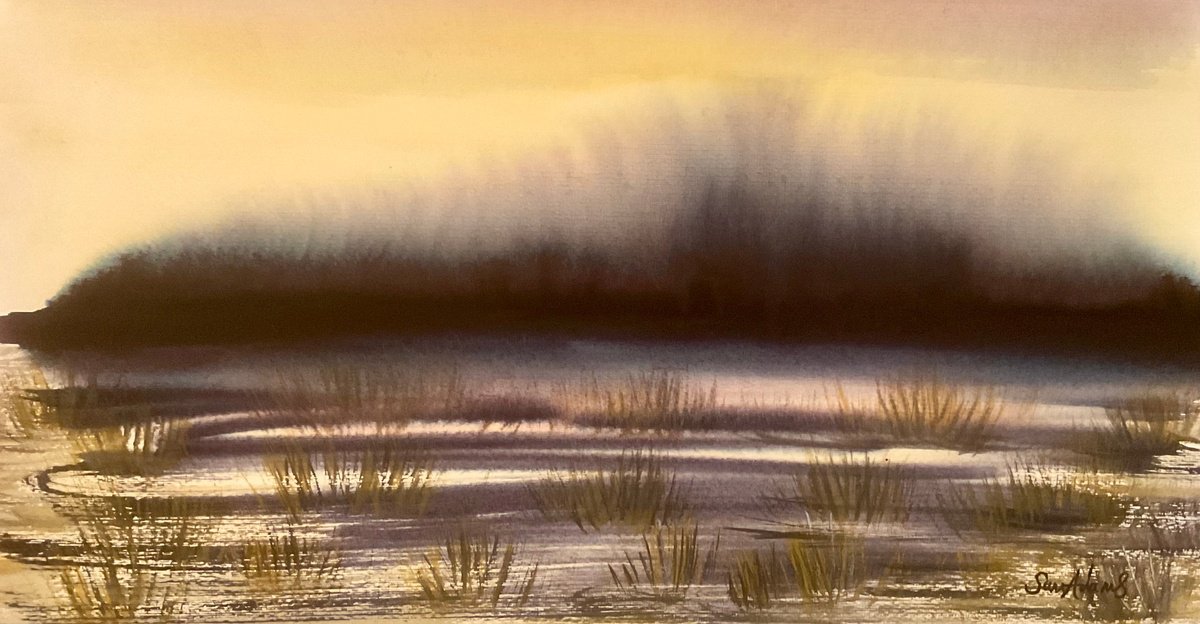 Expressive Watercolour , Ancient And Fertile By Samantha Adams, 19 X 10, Artwork For Sale On Artfinder