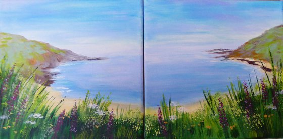 Cliffpath Flowers diptych