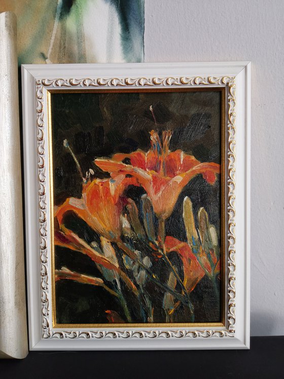 orange lilies