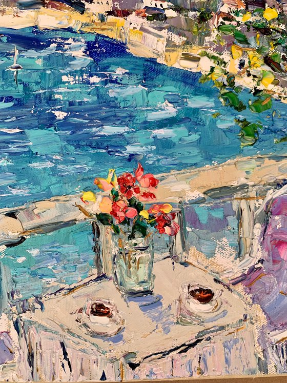 Summer terrace in Amalfi