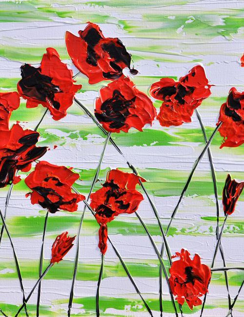 Red Poppies 90x50cm by Daniel Urbaník