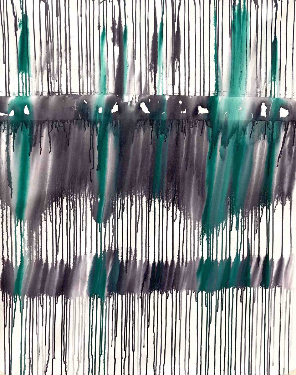 Abstract Acrylic Painting By Sumit Mehndiratta, 34 X 45", Dripology No. 21, Original Artwork