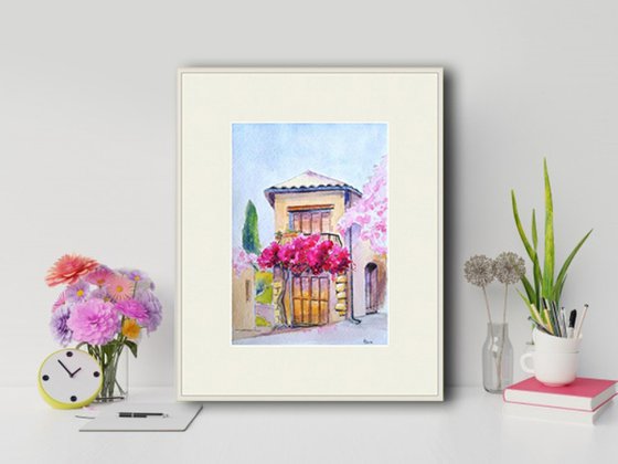 Bougainvillea and lavender