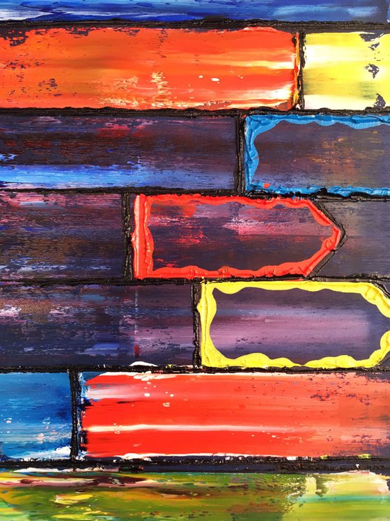 "Joyride" - Original PMS Oil Painting On Wood, Framed
