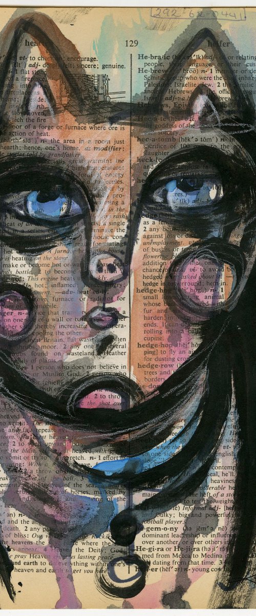 Funky Face 2020-18 - Mixed Media Painting by Kathy Morton Stanion by Kathy Morton Stanion