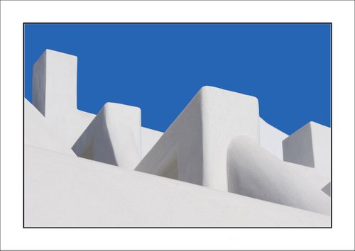 From the Greek Minimalism series: Greek Architectural Detail (Blue and White) # 13, Santorini, Greece by Tony Bowall FRPS