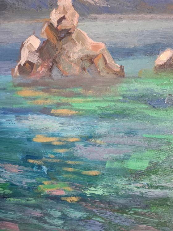 Oil painting Croatian seascape