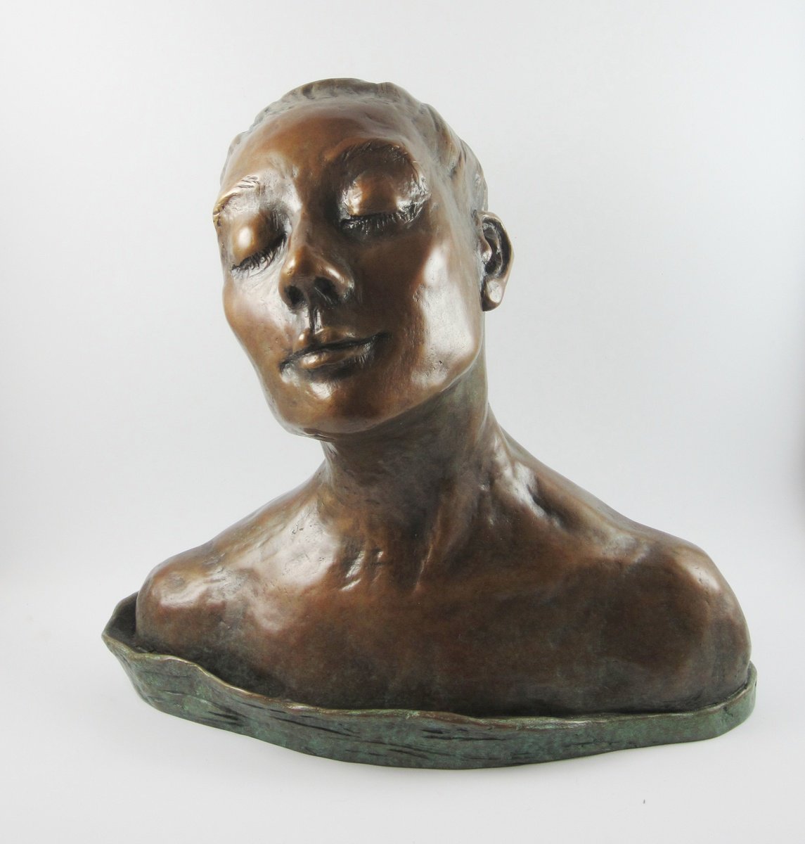 Impressionistic Portrait Bronze Sculpture By Joyce Fournier, 9 X 10", A Wise Woman Once Said..., Original Artwork