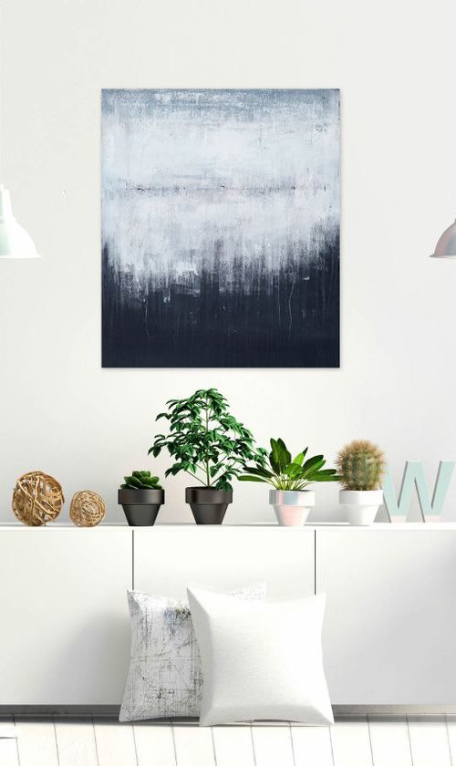 Black white grey bstract painting KT202 by Radek Smach