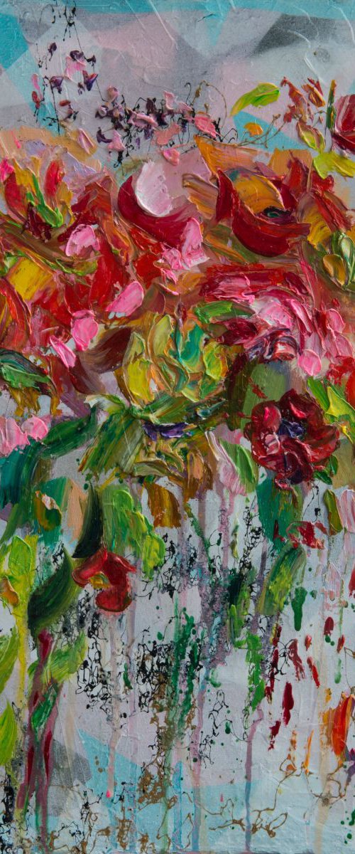 Floral Abstract - 2 by Lena Owens at OLena Art