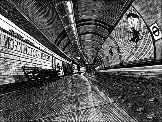 [framed] View Subterranea: Mornington Crescent