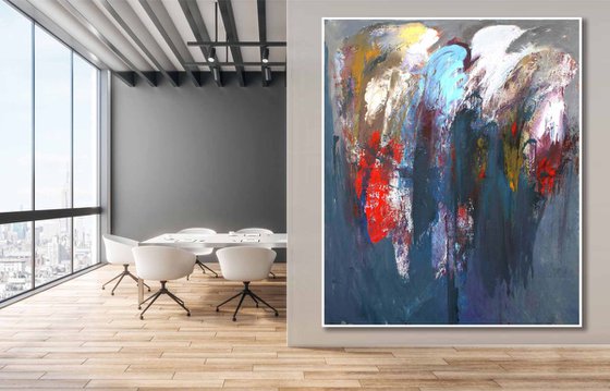 EXTRA LARGE 170x205 ABSTRACT  PAINTING  - BEST THING -