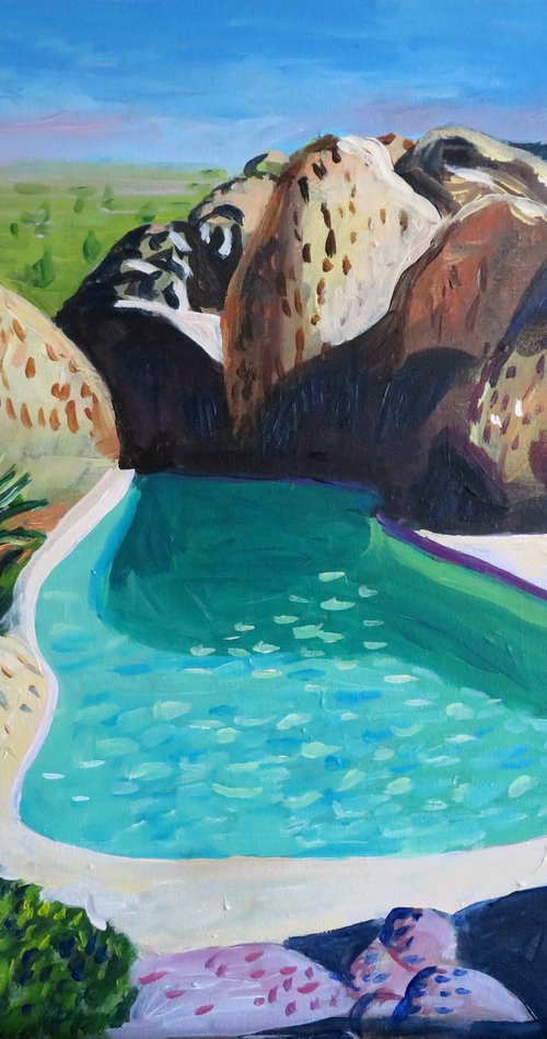 desert pool scene by Stephen Abela