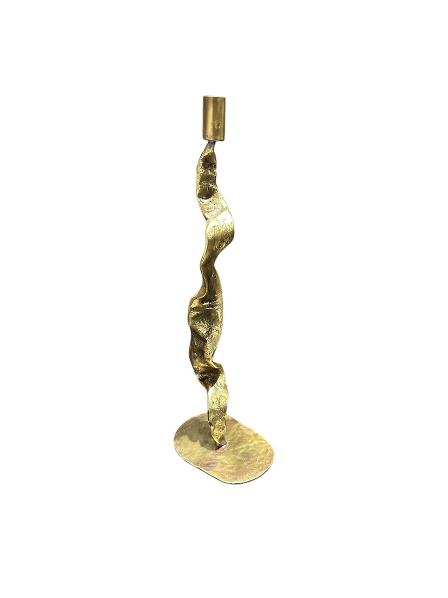Abstract Bronze Sculpture By Seda Eyuboglu, 3 X 12", Dance Of Light Chandelier M, Original Artwork