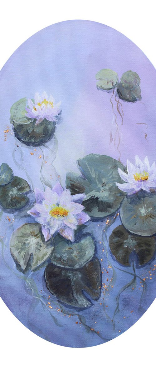 The Pond Keeps Its Treasures - Blue by Katerina Koroleva