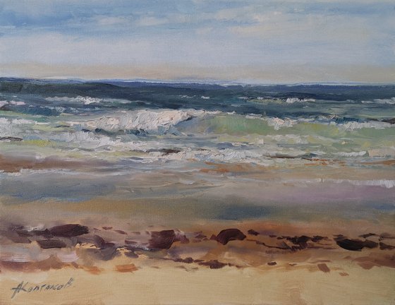 Seascape (plein air) (14×18")