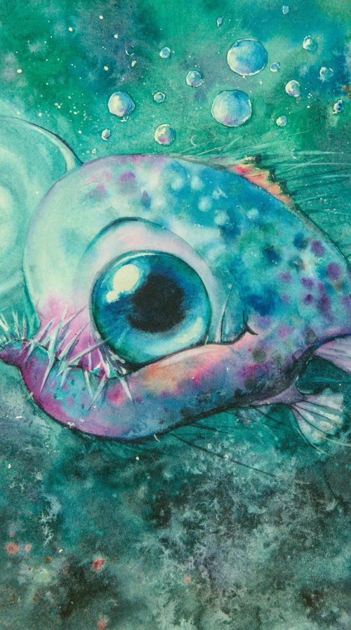 Cute Anglerfish by Eve Mazur