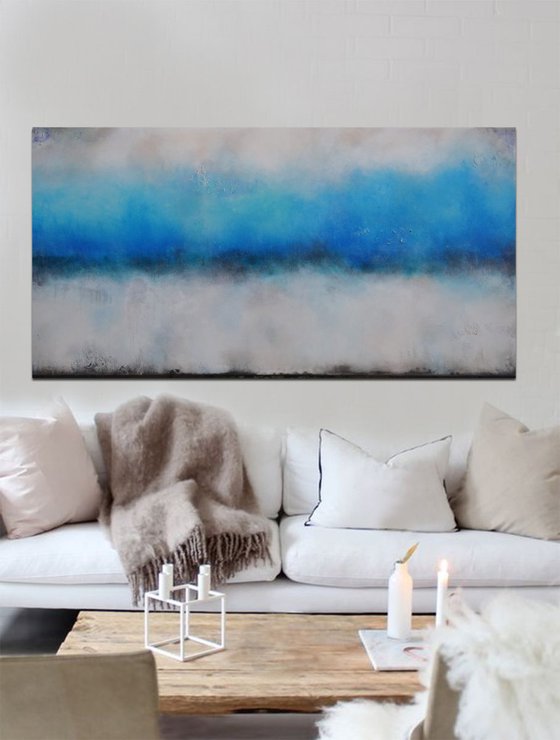 bright blues (140 x 70 cm)