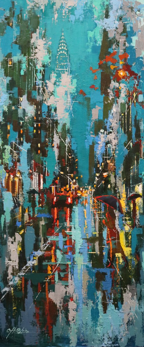 Still Rainy in Lexington by Chin H Shin