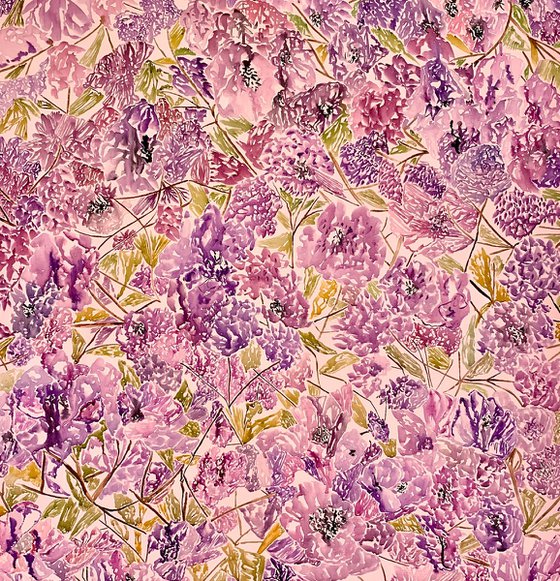 'Water Pink Flowers'