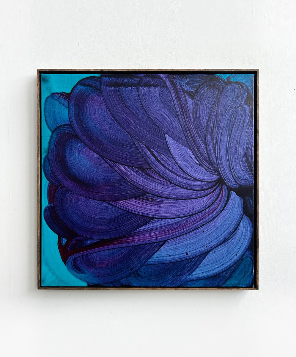 Organic Abstract Acrylic Painting By Nikolaos Schizas, 28 X 28", Deep Sleep, Original Artwork