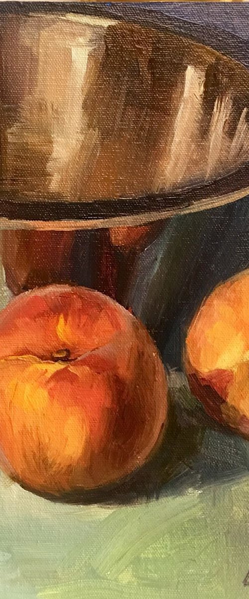 Two peaches by Ling Strube