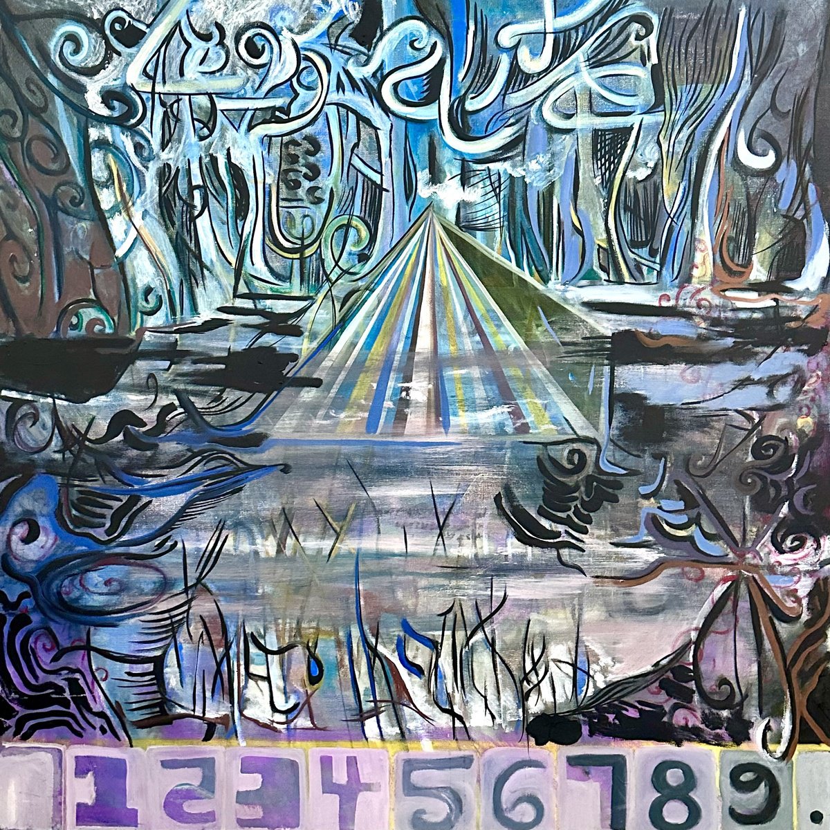 Cave pool Oil painting: Jance Enslin