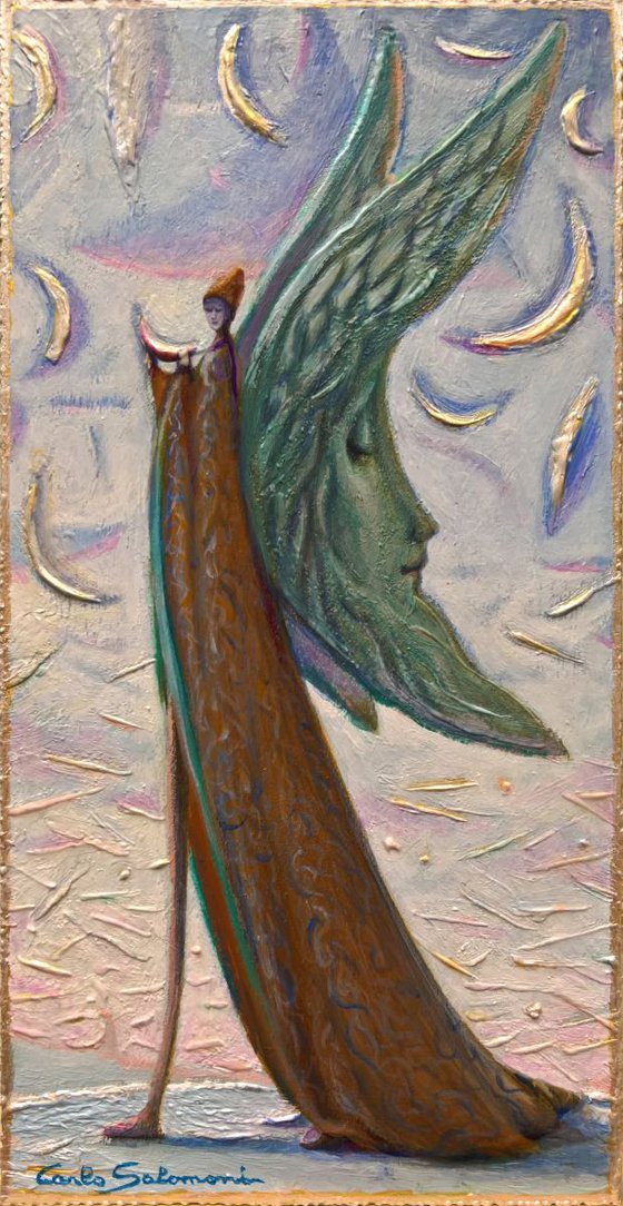 ANGEL OF THE MOONS, IN DAYLIGHT - ( ready to hang )