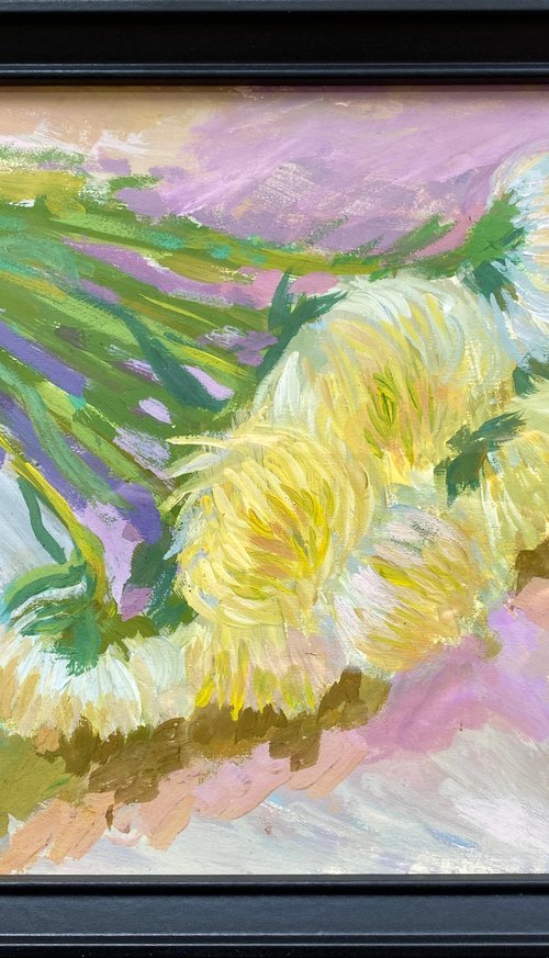 Yellow chrysanthemums by Liubov Ro