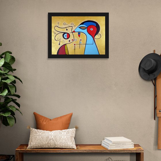 Meeting with a mentor (inspired by Joan Miró)