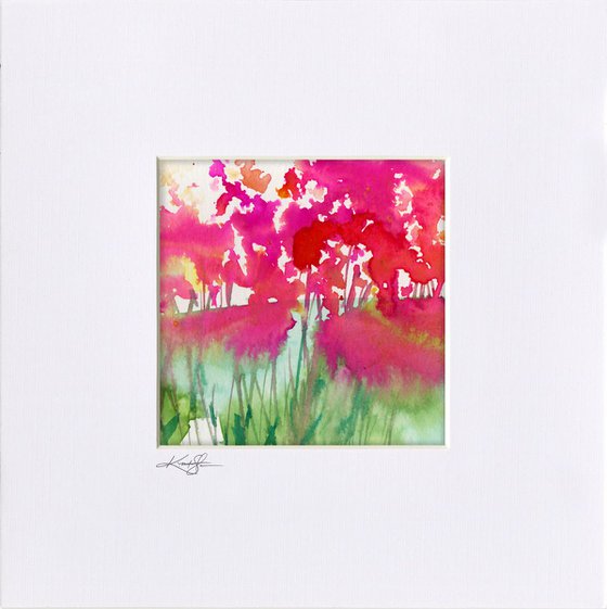 A Walk Among The Flowers 12 - Abstract Floral Watercolor painting by Kathy Morton Stanion