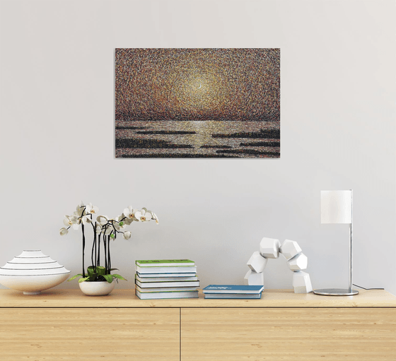 Crescent Moon Over Water