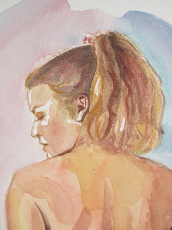 Standing female nude