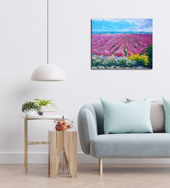 Peach tree field