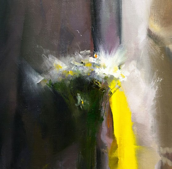 Contemporary still life painting - Solo for Yellow