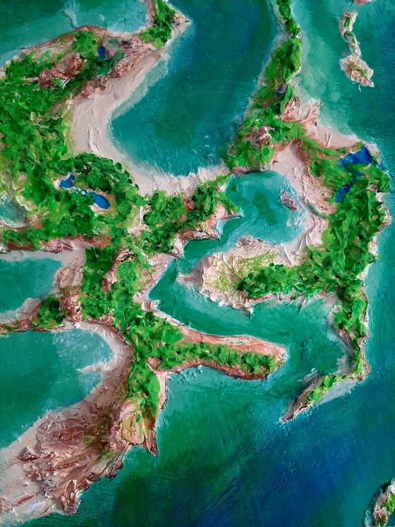 'The Newmanicus islands II' textured painting