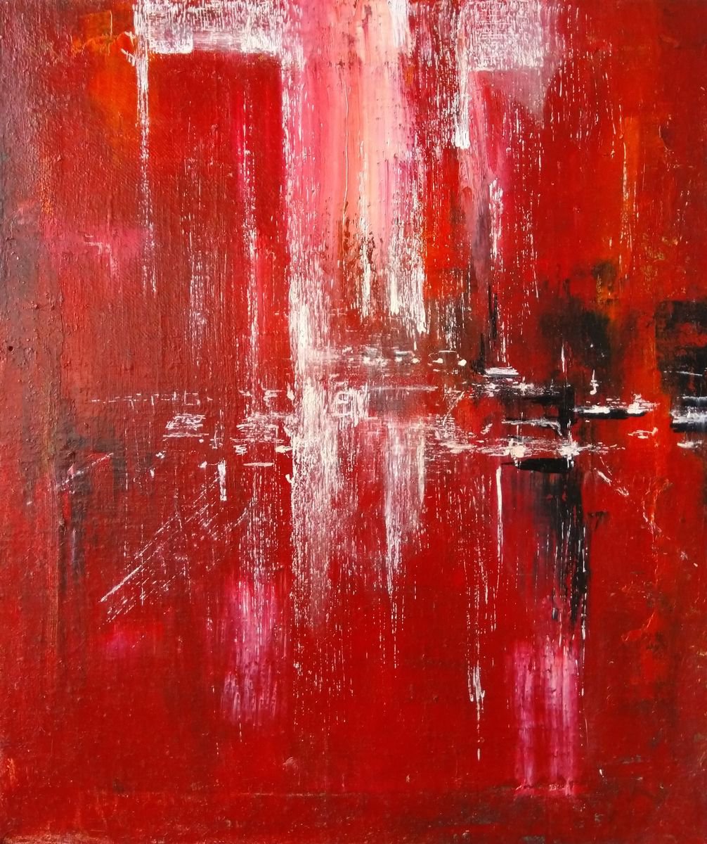 Photorealistic Cityscapes Oil Painting By Kamsar Ohanyan, 14 X 16", Sunrise, Original Artwork