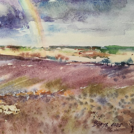 Rainbow (Volyn's Height) - original watercolor